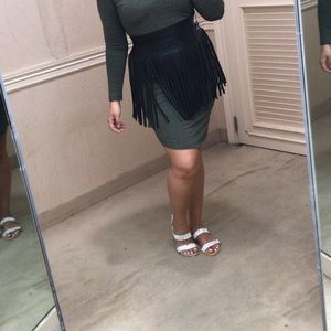 BCBG MAXAZRIA FRINGE BELT